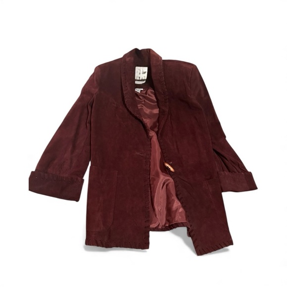 Cedars Jackets & Blazers - Burgundy Suede Blazer